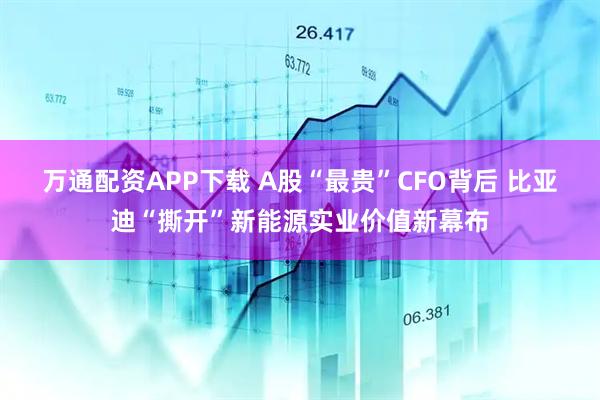 万通配资APP下载 A股“最贵”CFO背后 比亚迪“撕开”新能源实业价值新幕布
